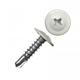 Саморез с прессшайбой сверло 4,2х16 мм RAL 9003 сигнальный белый, кг