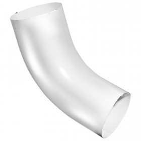 Колено трубы 60 градусов Grand Line Optima 125/90 мм Ral 9003 белый, шт