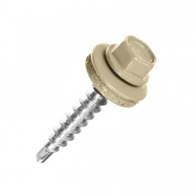 Саморез кровельный сверло 4,8х35 мм металл-дерево RAL 1015 светлая слоновая кость (250 шт/упак), упак