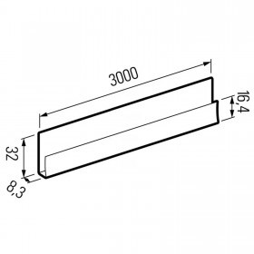 Стартовая планка для фасадных панелей ТехноНиколь 3 м, шт