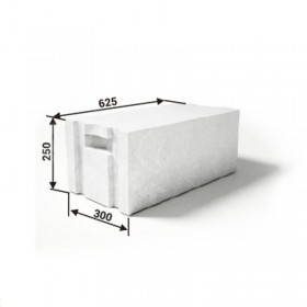 Газобетонный блок ИНСИ-БЛОК стеновой D500 625х300х250 мм (40 шт/под; 1,875 м3/под), поддон