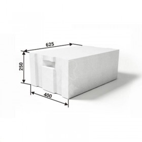 Газобетонный блок ИНСИ-БЛОК стеновой D500 625х400х250 мм (32 шт/под; 2 м3/под), поддон