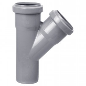 Тройник для внутренней канализации 45 градусов ПП 50х50х50 мм, шт