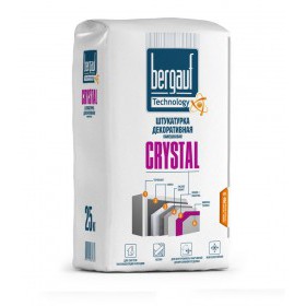 Штукатурка декоративная Bergauf Crystal Камешковая, зерно 2,0 мм, белая, 25 кг, шт