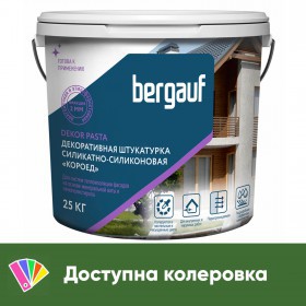 Штукатурка декоративная Bergauf Dekor Pasta силикатно-силиконовая Короед, зерно 2,0 мм, 25 кг
