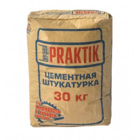 Штукатурка цементная Bergauf Praktik для наружных работ 30 кг, шт