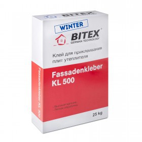 Клей Bitex Fassadenkleber KL 500 Winter ЗИМА для плит из пенополистирола и минеральной ваты 25 кг, шт