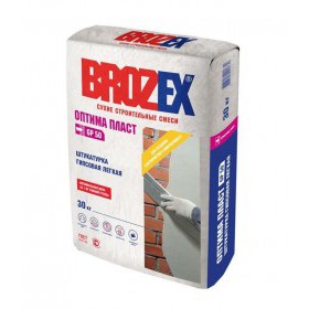 Штукатурка гипсовая Brozex GP-50 Оптима Пласт легкая 30 кг, шт