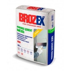 Шпаклевка цементная Brozex WR-75 Финиш Цемент белая, слой 1,5-3 мм, 20 кг, шт