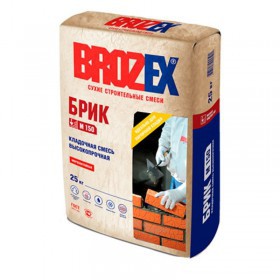 Высокопрочная кладочная смесь Brozex М150 Брик для кирпичной и каменной кладки 25 кг, шт
