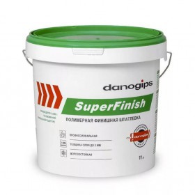 Шпаклевка готовая DanoGips СуперФиниш финишная на виниловой основе 11 л, 18 кг, шт