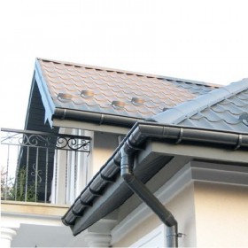 Колено трубы 45 градусов Docke Lux 140/100 мм Ral 7024 графит, шт