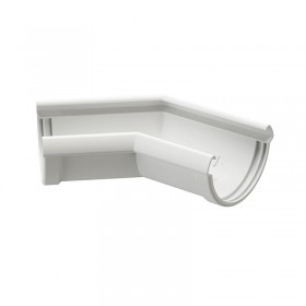 Угол желоба 135 градусов Docke Lux 140/100 мм Ral 9003 пломбир, шт