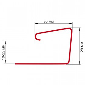 Профиль J ТехноНиколь для фасадных панелей серый 3 м, 24 шт/упак