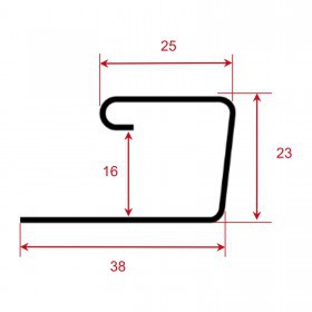 Профиль J ТехноНиколь для фасадных панелей Формлайт Кирпич серо-бежевый 3 м, 20 шт/упак
