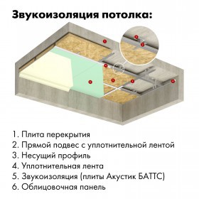 Минеральная вата Роквул Акустик Баттс 35-45 кг/м3 1000х600х100 мм, 5 шт/упак