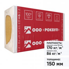 Минеральная вата Роквул Фасад Баттс Д Оптима 1000х600х150 мм, 2 шт/упак