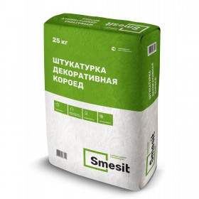 Штукатурка декоративная Smesit Короед, зерно 2,5 мм, 25 кг, 48 шт/ поддон