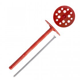 Дюбель для теплоизоляции Tech-Krep IZM с металлическим гвоздем 10х300 мм, 400 шт/упак