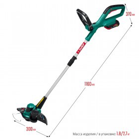 Триммер аккумуляторный Зубр 18В, 1 АКБ 2 А*ч ТА-185-21