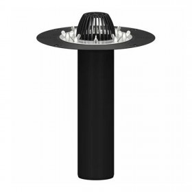 Воронка с обжимным фланцем и листоуловителем 110х600 мм, шт