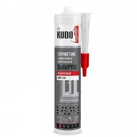 Герметик силиконовый Kudo Proff BuildPro SMS-130 нейтральный прозрачный 280 мл, шт