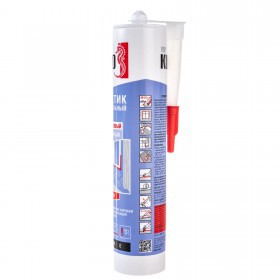 Герметик силиконовый Kudo KSK-100 универсальный прозрачный 280 мл, шт