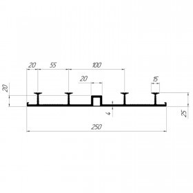 Гидрошпонка Технониколь Фундамент ДШ-Н-250, 25 пог.м/бухта