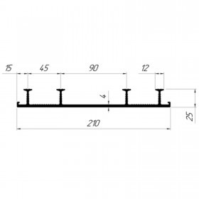 Гидрошпонка Технониколь Фундамент ТШН-210-4, 25 пог.м/бухта