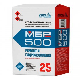 Ремонтная смесь для бетона Гора Хрустальная МБР 500М зимняя 25 кг, шт