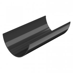 Желоб водосточный 1500 мм ТехноНиколь/Verat 125/82 мм черный, 5 шт/упак