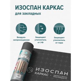 Пароизоляционная пленка Изоспан Каркас многослойная 13,3 м2, рул