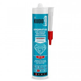 Клей ремонтно-монтажный Kudo KBK 300 Невидимый шов универсальный акриловый прозрачный 280 мл, шт