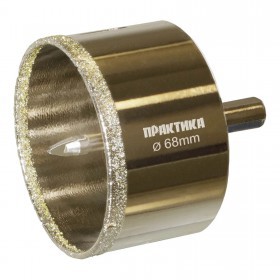 Коронка алмазная Практика Профи по керамограниту и керамике D68х70 мм, шт