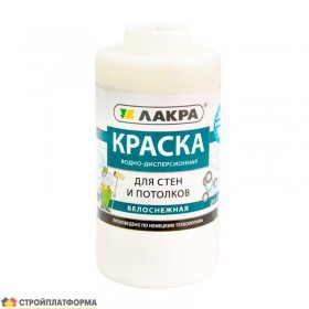 Краска Лакра Для стен и потолков белоснежная 3 кг, шт