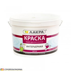 Краска Лакра Интерьерная белоснежная 3 кг, шт