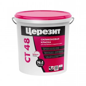 Краска Церезит CT 48 фасадная силиконовая, транспарентная база, 15 л, шт