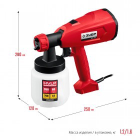 Краскопульт электрический воздушный Зубр 350 Вт КПЭ-350