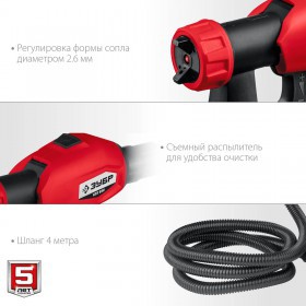 Краскопульт электрический воздушный Зубр 750 Вт КПЭ-750