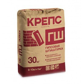 Штукатурка гипсовая КРЕПС ГШ для ручного и машинного нанесения 30 кг, шт