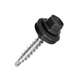 Саморез кровельный сверло 4,8х51 мм металл-дерево RAL 7024 графитовый серый, 150 шт/упак