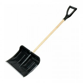 Лопата снегоуборочная Богатырь с деревянным черенком с V-образной ручкой 500x375 мм, шт 
