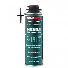 Очиститель монтажной пены Donewell 650 мл, 12 шт/упак