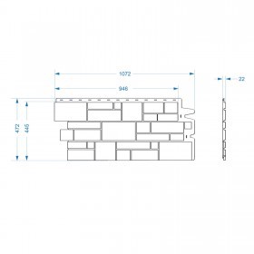 Панель фасадная Docke Burg под камень кукурузный 1072х472 мм (0,51 м2), шт