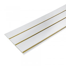 Панель ПВХ трехсекционная золото лак 3000х240х8 мм, 10 шт/упак