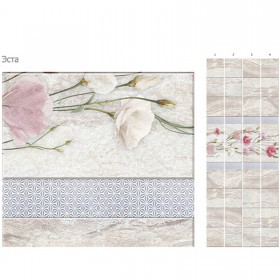 Панель ПВХ Unique Эста с глиттером серебро 2700х250х8, 4 шт/упак