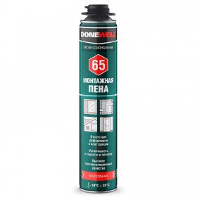 Пена монтажная профессиональная Donewell 65 всесезонная 1000 мл, шт
