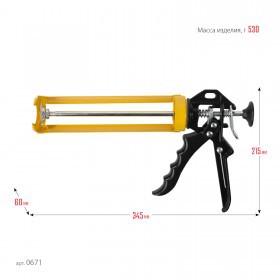 Пистолет для герметика Stayer усиленный 310 мл, шт