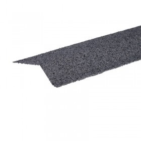 Планка карнизная с гранулятом, графитовый 75х50х5 мм, 1,25 м, шт