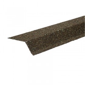 Планка карнизная с гранулятом, коричнево-зеленый 75х50х5 мм, 1,25 м, шт